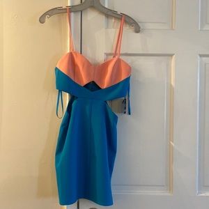 Mini dress, color block
